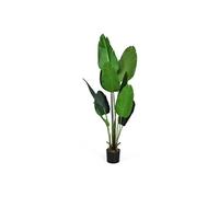 COSTWAY Plante Artificiel Bananier Avec Pot 160CM, Décoration Intérieur et Extérieu, Idéal pour Jardin, Magasin, Bureau