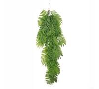 Plante artificielle à suspendre en forme d'aiguille de pin pour mur, balcon, porte ou clôture, avec matériau plastique et cadre métallique pour affichage
