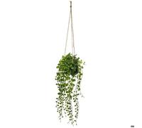Plante artificielle à suspendre ""Living"" pot ciment D10cm - Atmosphera Créateur d'intérieur