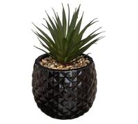 Plante artificielle ""Ananas"" H21cm - Atmosphera createur d'interieur - Noir
