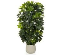 Plante artificielle / Arbre artificiel SCHEFFLERA 2 rayons 110 cm plastique vert hjh OFFICE Vert G