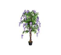 plante artificielle avec fausses fleurs violetes faux arbre avec pot décoration intérieur ou extérieur wisteria hauteur 150cm