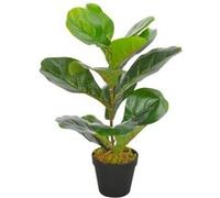 Plante artificielle avec pot Feuilles de figuier Vert 45 cm