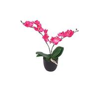 vidaXL Plante artificielle Orchidée avec pot 30 cm Rouge