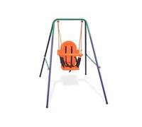 Balançoire pour Enfants avec Harnais de Sécurité Orange Balancelle vidaXL