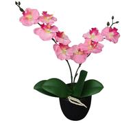 vidaXL Plante artificielle avec pot Orchidée 65 cm Rose
