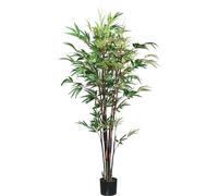 Plante artificielle Bambou Chinese Wonder 160 cm de haut avec 749 feuilles dans un pot en plastique