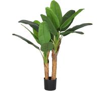Plante artificielle intérieure 120 cm - HOMCOM - bananier en pot - décoration pour maison, bureau, salon, chambre