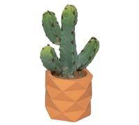 Plante Artificielle Cactus en Pot Céramique H 24 cm - Atmosphera