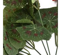 Plante artificielle de géranium rouge pour décoration de couleur rose avec 5 branches, convient pour la maison, le bureau et les espaces événementiels, toucher tissu de soie naturel (rouge)