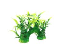 Plante artificielle décorative en bambou vert pour aquarium, maison, bureau, aquarium, paysage, décoration sous-marine