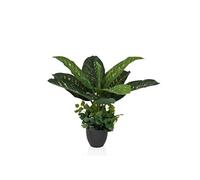 HJH Office – Plante artificielle Dieffenbachia – Vert