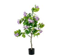 Plante Artificielle d'un Arbre d'orchidée en PVC Vert et Violet 120 x 30 x 30 cm
