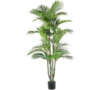 Plante Artificielle d'un Palmier Bambou avec 6 bûches en PVC Vert 190 x 55 x 55 cm