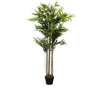 Plante artificielle en bambou dans un pot de fleurs, 150 cm, arbre décoratif d'intérieur
