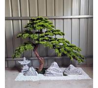 Plante artificielle en pin de bienvenue - 254 cm - Décoration d'intérieur réaliste pour la maison et le bureau - Parfaite pour les entrées - Décoration d'intérieur réaliste - Améliore l'attrait
