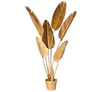 Plante Artificielle en Pot Moderne en Plastique Intérieur Décoratif 123 cm Bananier Doré Banana Tree