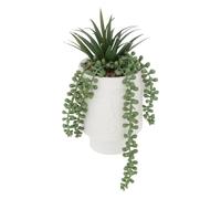 Plante Artificielle en Pot "Visage" 25cm Blanc