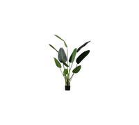 Plante artificielle en PVC et synthétique, vert, fils de fer internes, flexible - Woood, Strelitzia - 96x63x164 cm