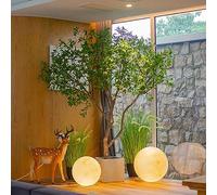 Plante artificielle feuille de cloche japonaise fausse falsification de plancher en bois ivre en pot de cloche en pot pour la maison de bureau de la ferme de bureau décor de la maison h 3m / 9,8