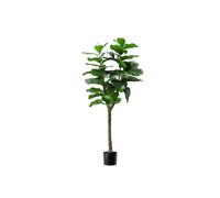 Plante Artificielle Ficus Lyrata avec 60 Feuilles, 130 cm, Pot avec Mousse Naturelle, Plante décorative d'intérieur