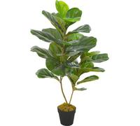 Plante artificielle figuier de Barbarie avec pot vert 90 cm