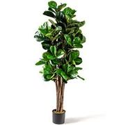 COSTWAY Plante Artificielle, Pot Feuilles de Figuier Vert de 1,5m, Pour la Décoration de la Maison, Bureau, Salle de Séjour etc.