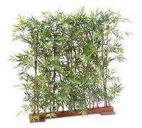 Plante Artificielle Haute Gamme Spécial extérieur/Haie Bambou Artificiel Coloris Vert - Dim : 110 x 45 x 110 cm