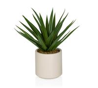 Plante artificielle - hjh OFFICE - Agave - Vert - Plastique, Tissu