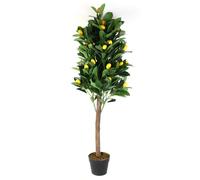 Plante Artificielle - Home Deco Factory - Citronnier - Vert Et Jaune