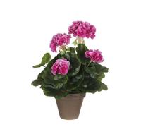 Plante artificielle - Mica Decorations - Géranium - Violet - H34 x Ø20 cm - Sans entretien