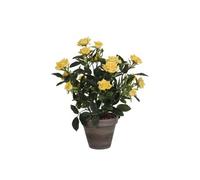 Plante artificielle Mica Decorations Rosebush Jaune Polyester H33xl25xL25cm