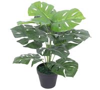 Plante artificielle Monstera verte de 45 cm avec pot, décoration d'intérieur réaliste
