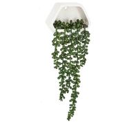 Plante Artificielle Murale ""Tombante"" 14cm Blanc