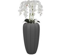 Plante artificielle - Orchidée blanche - H 125 cm - Pot anthracite - Élégante décoration intérieure