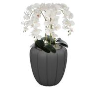 Plante artificielle - Orchidée - H 90 cm - Pot anthracite - Élégante - Décoration intérieure