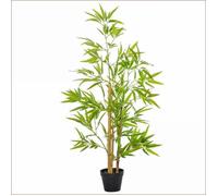 Plante artificielle - Outsunny - Bambou déco réaliste 120cm avec pot - Vert
