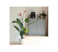 Plante Artificielle Strelitzia en Pot avec Fleurs 120 cm Fausse Maison