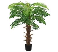Plante artificielle - SURENHAP - Palmier Cycas - 130-140 cm - Aspect réaliste - Pot noir
