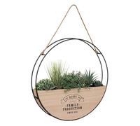 Plante artificielle suspendue ""Krista"" en bois et métal D44cm - Atmosphera createur d'interieur