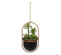 Plante artificielle suspendue Tyla pot noir H31cm - Atmosphera createur d'interieur
