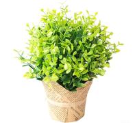 Plante artificielle verte en pot avec fleurs en soie pour une utilisation en intérieur avec lavande menthe et herbe de pin pour un effet naturel (herbe de Milan)