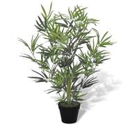 Plante artificielle - vidaXL - Bambou - 80 cm - Pot inclus - Aspect réaliste et durable
