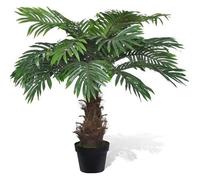 Plante artificielle - vidaXL - Cycas - 80 cm - 21 feuilles - Pot inclus 17,8 cm