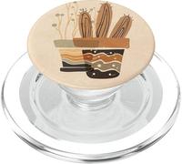 Plante Boho Botanique Beige Terre Cuite Bohème PopSockets PopGrip pour MagSafe
