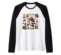 Plante botanique d'inspiration Vintage pour Homme et Femme Manche Raglan