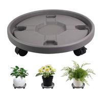 Plante Caddy avec Roues, Plante en Plastique se Dresse à Forte Charge de Chargement Forte Rouleau de Pot Multifonctionnel pour Les Plantes, Pot à Fleurs, Gris