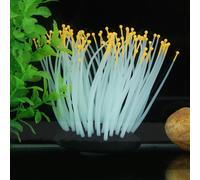 Plante corallienne artificielle vivante Ornement pour aquarium Réservoir à poissons sous-marin Lumière nocturne Orange