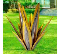 Plante d'agave en métal pour décoration extérieure - Grande feuille épaissie tequila sculpture rustique pour jardin et cour