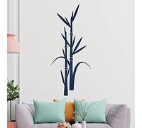 Plante de bambou - Autocollants muraux de décoration pour la maison en 6 tailles, 50_dunkelblau, 96 x 43 cm